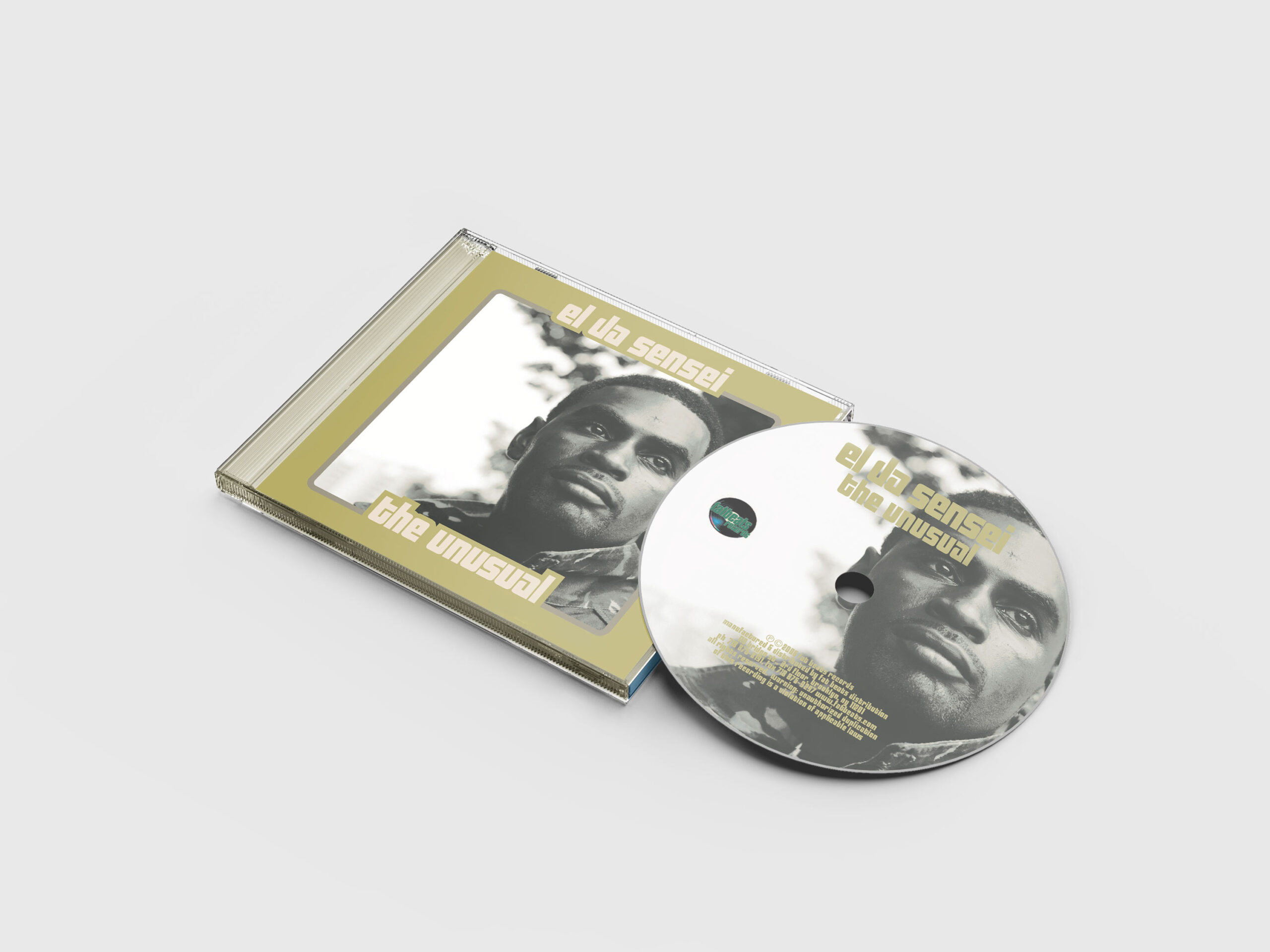 eldasensei-TheUnusual-CD El Da Sensei second studio album artwork — underground hip-hop record design