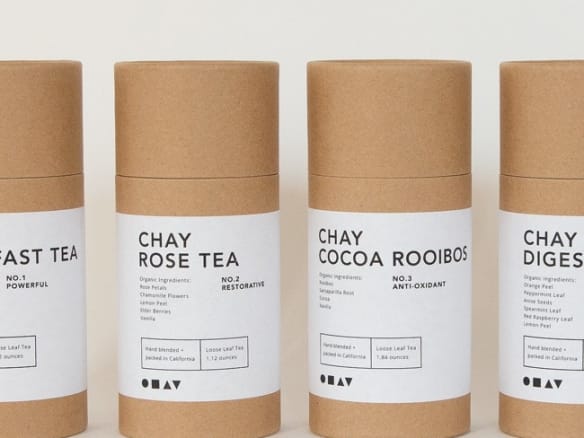 chay-tea CHAY boutique product display — branded lifestyle merchandise, Los Angeles